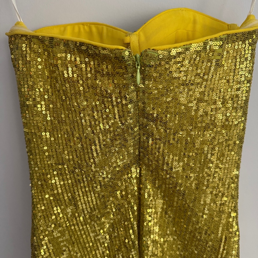 REVOLVE Mackenzie Asymmetrical Midi Dress in Limoncello - Picture 7 of 8
